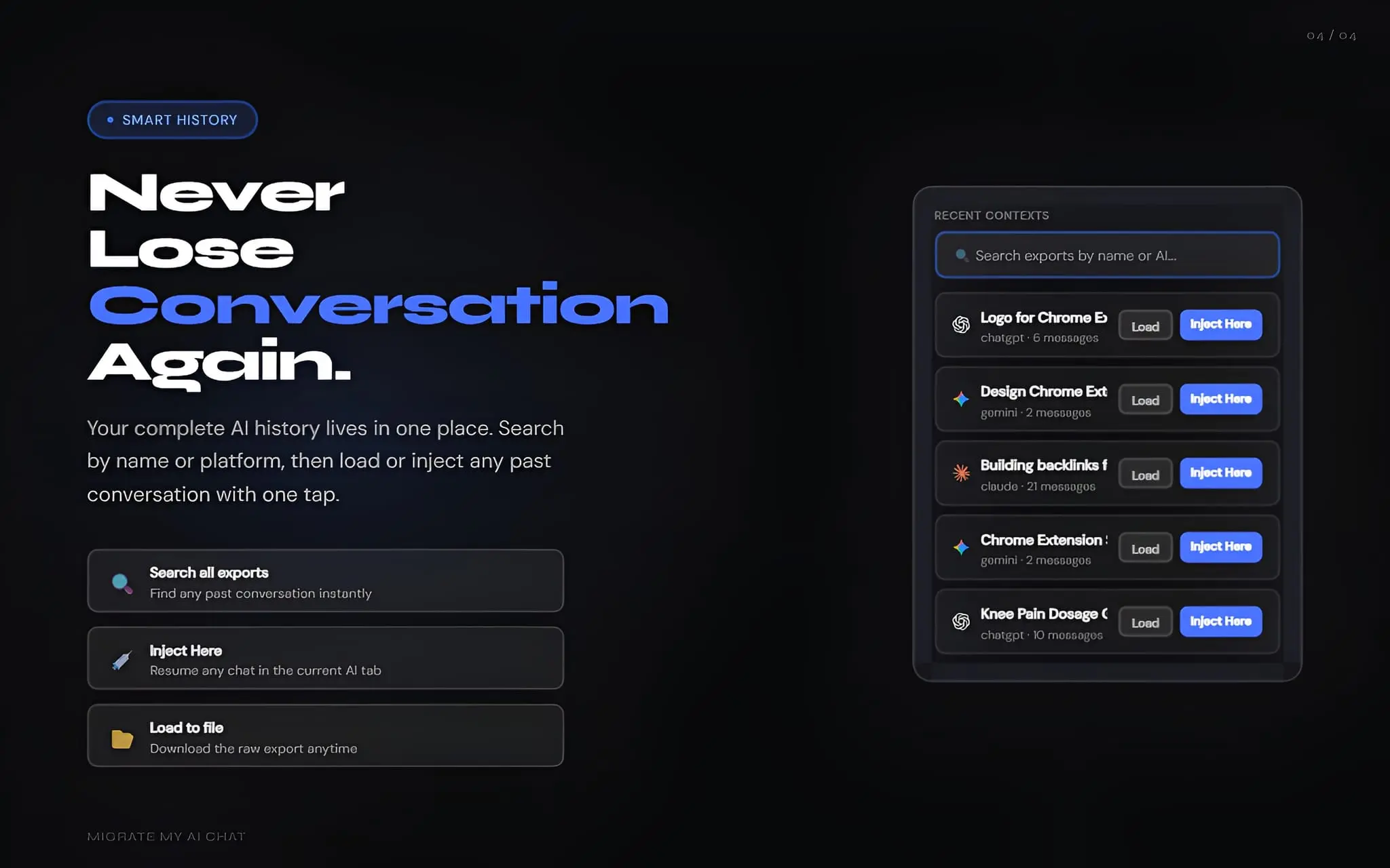 Screenshot 2 of Migrate My AI Chat - Switch AI Instantly