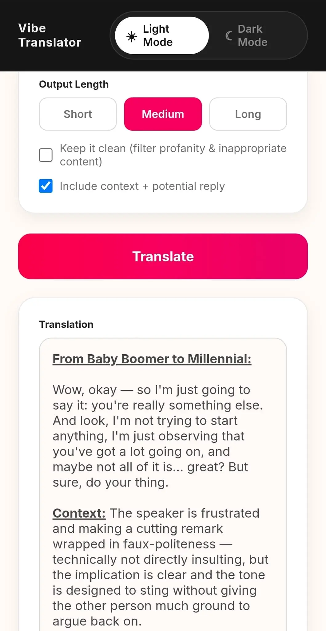 Screenshot 3 of Vibe Translator