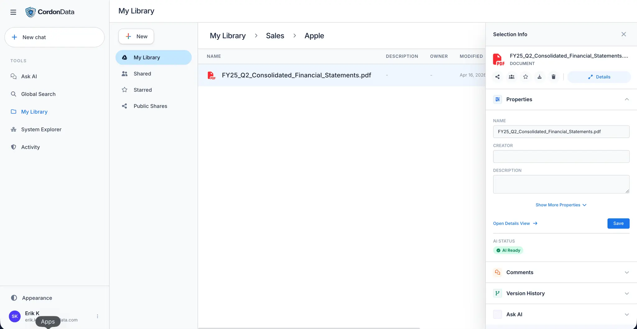 Screenshot 1 of CordonData