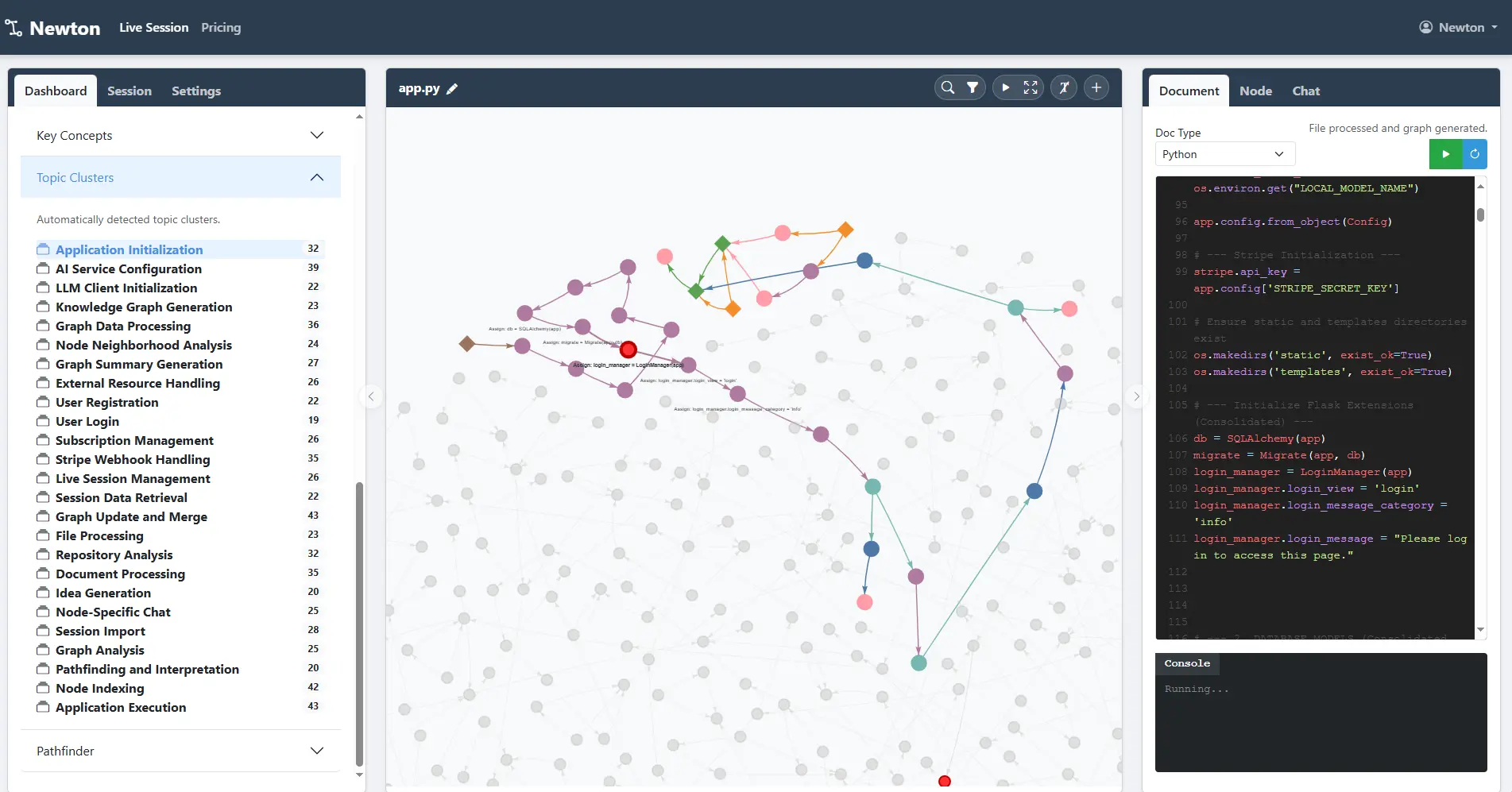 Screenshot 1 of Newton Knowledge Graph