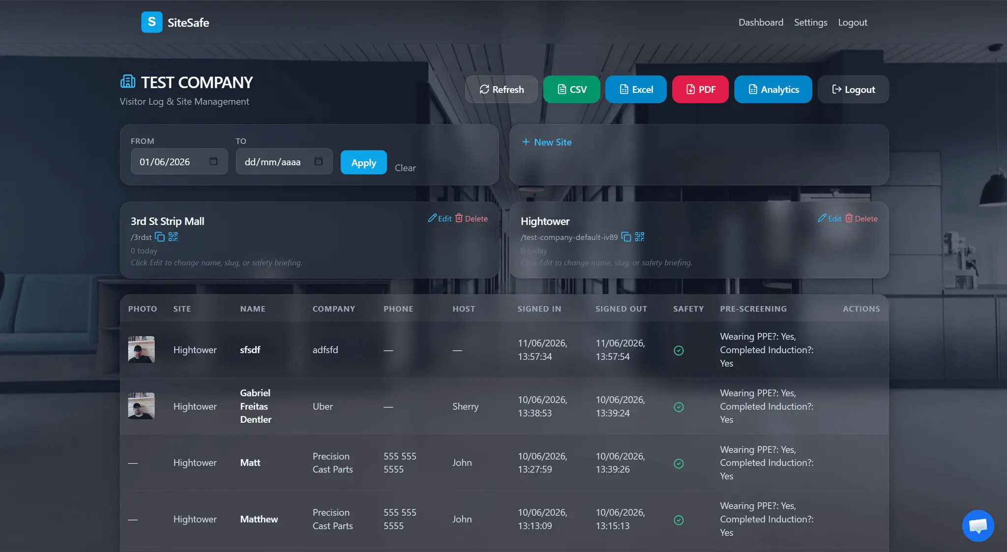 Screenshot 3 of SiteSafe
