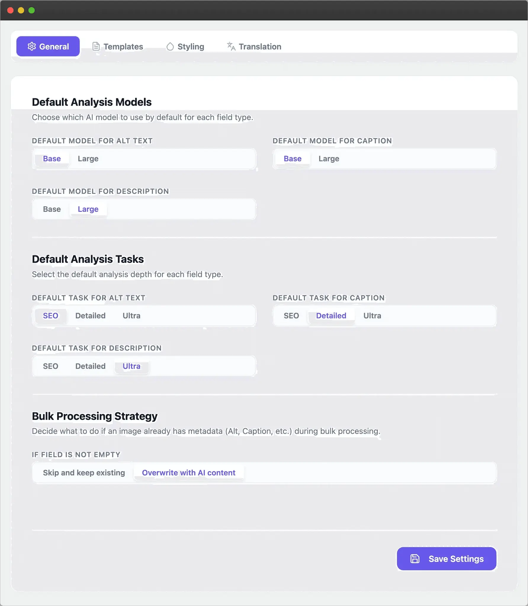 Screenshot 4 of Altivo: AI Image SEO for WordPress