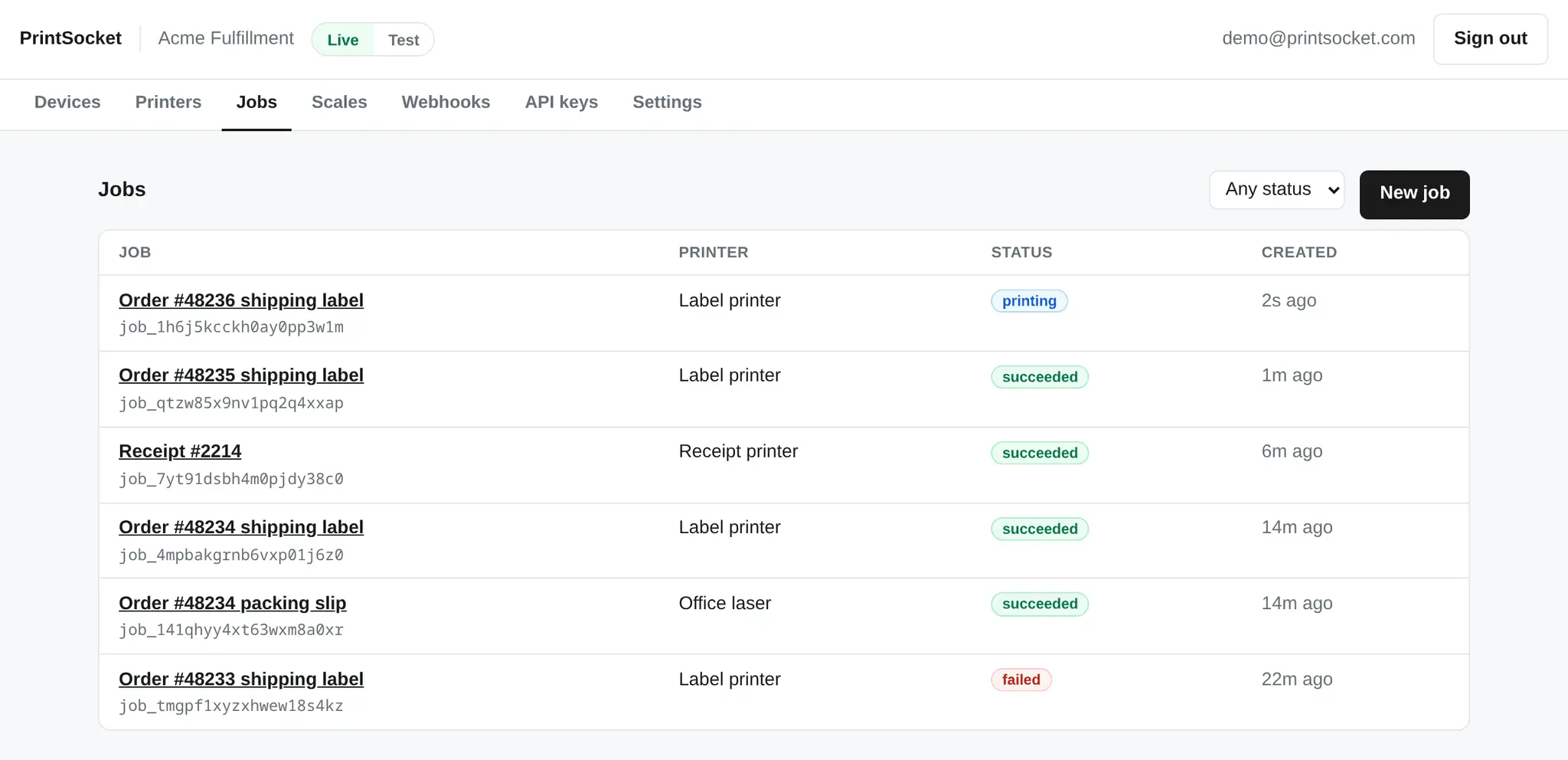 Screenshot 2 of PrintSocket