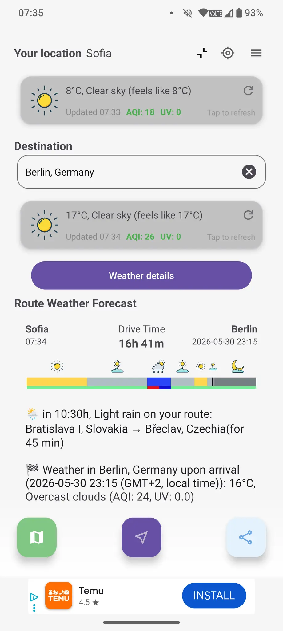 Screenshot 3 of WeatherRoute: Safer Navigation