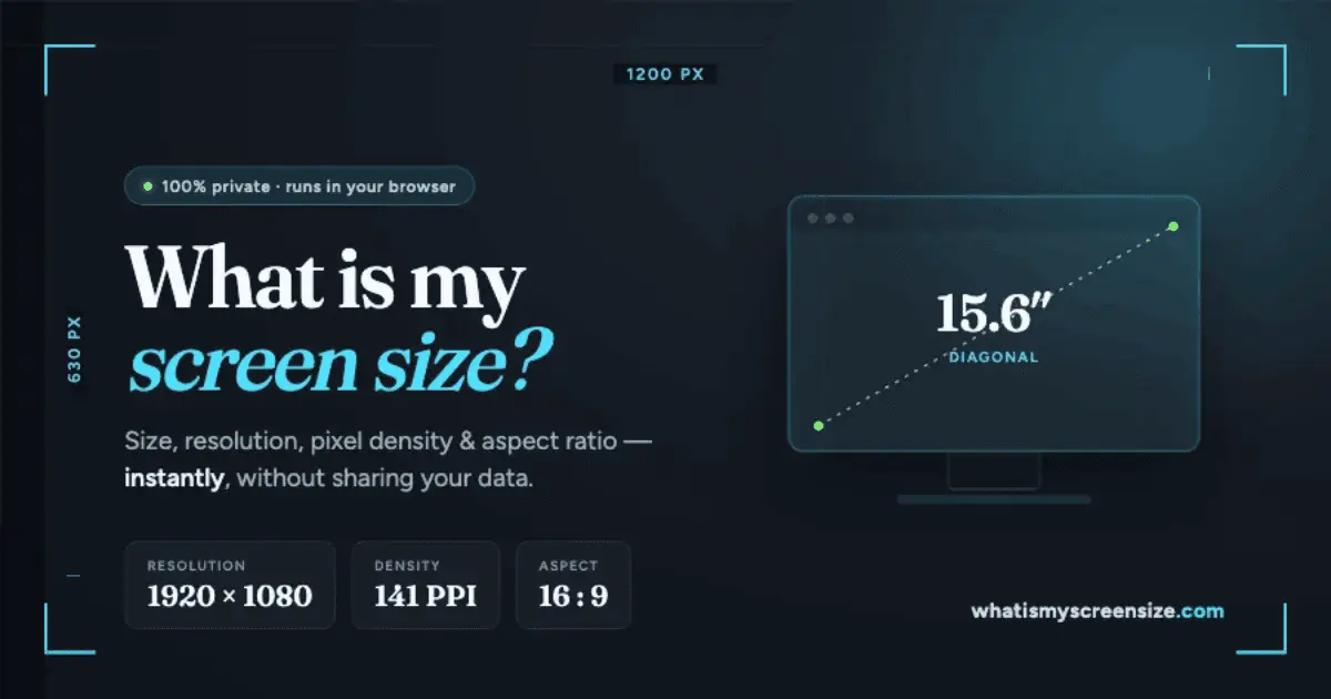 Screenshot 1 of What Is My Screen Size?