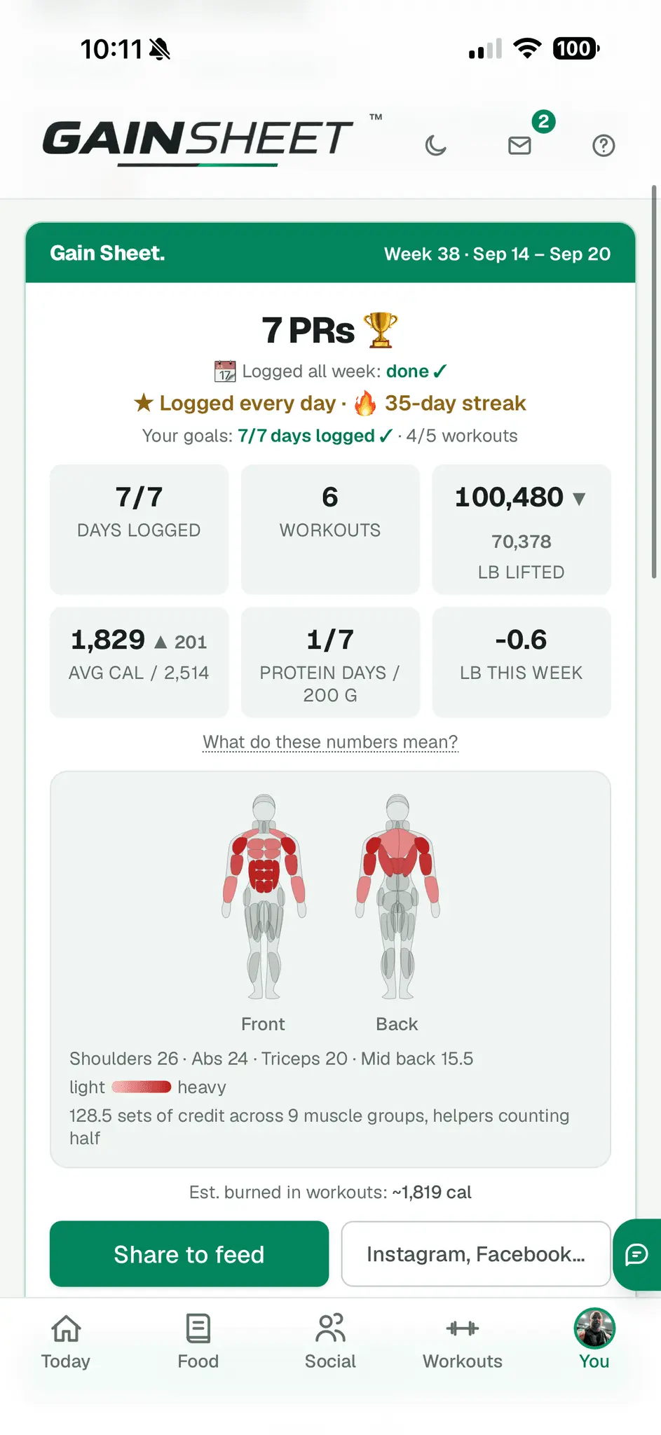 Screenshot 6 of Gainsheet