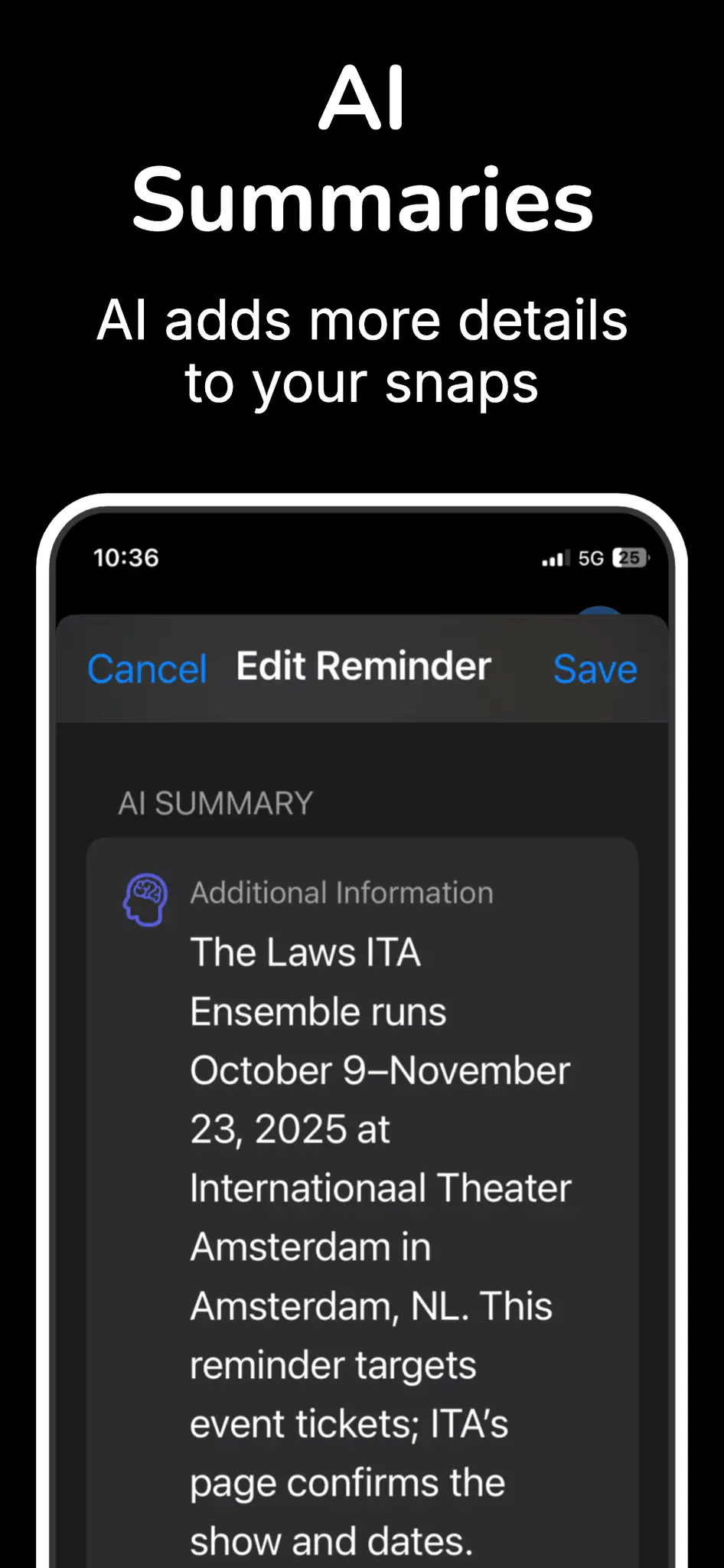 Screenshot 5 of RemindMe: AI Reminders App