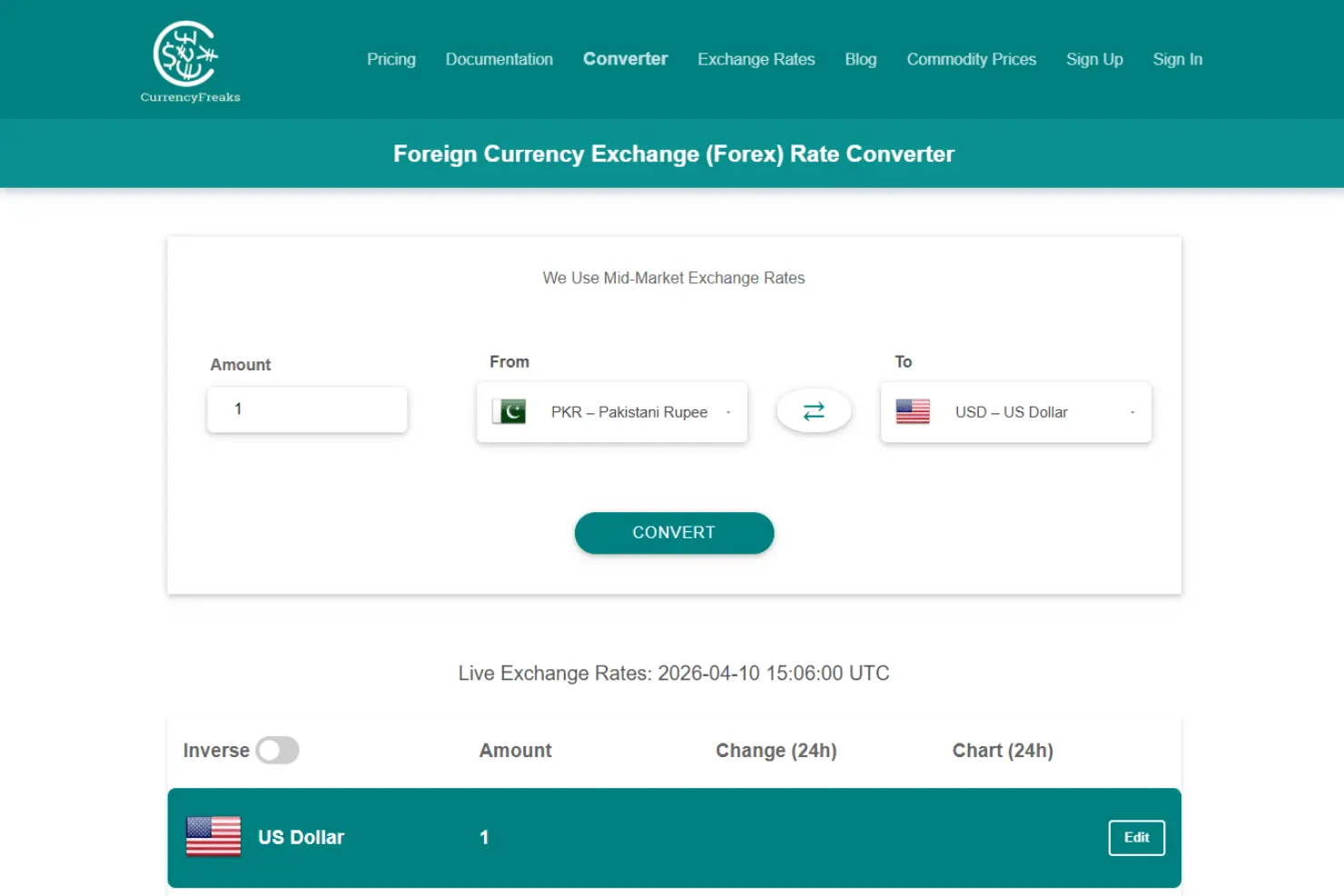Screenshot 2 of CurrencyFreaks