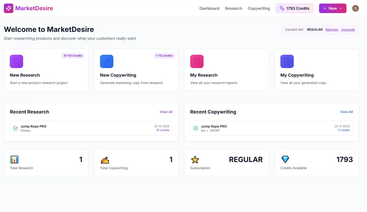 Screenshot 2 of MarketDesire - AI Market Research