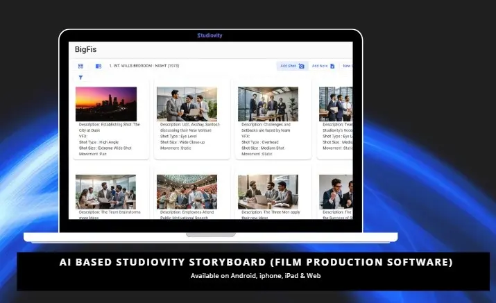 Screenshot 3 of AI Storyboarding Software | Studiovity