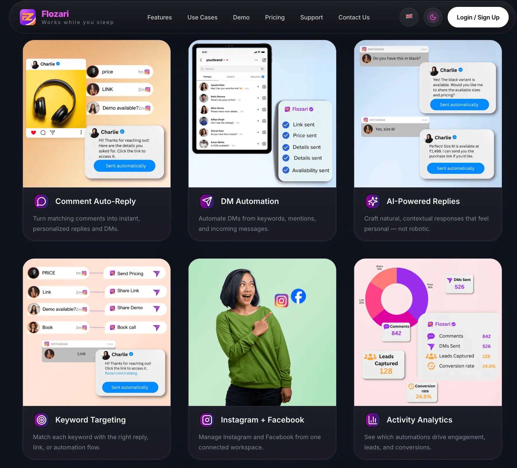 Screenshot 2 of Flozari | Instagram automation tool