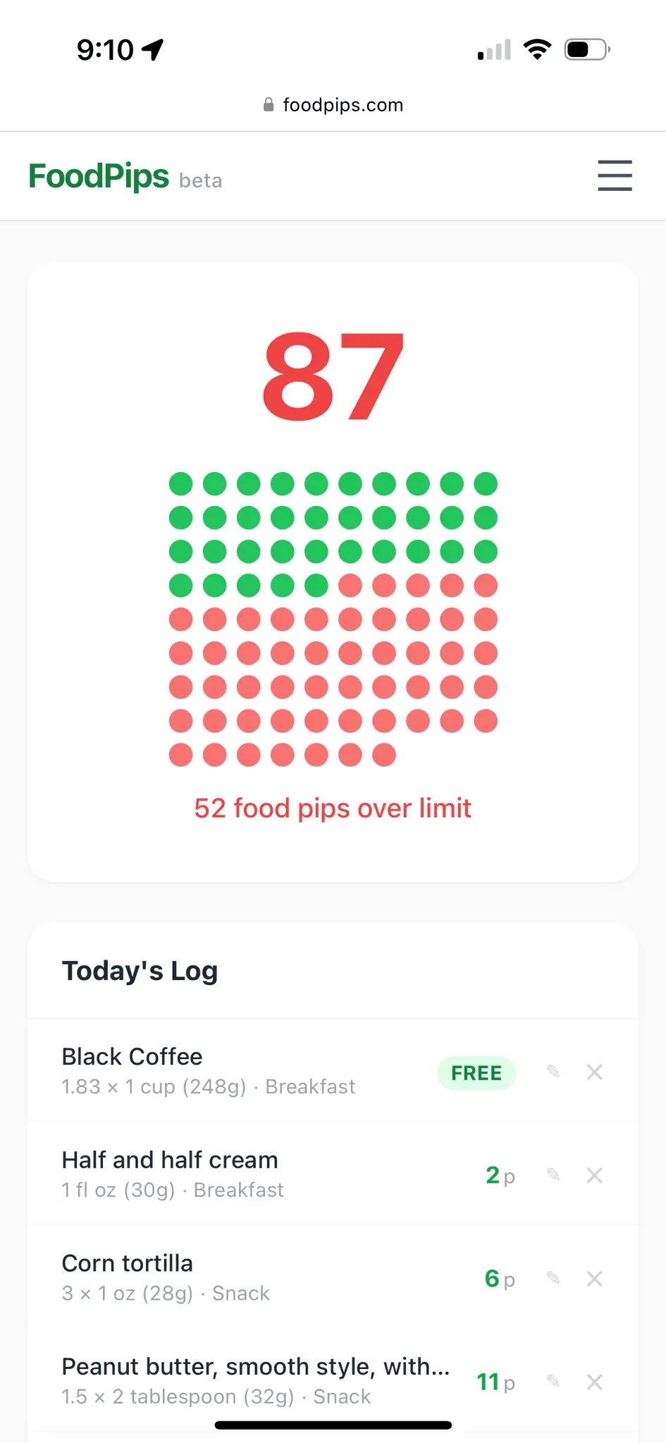 Screenshot 1 of FoodPips