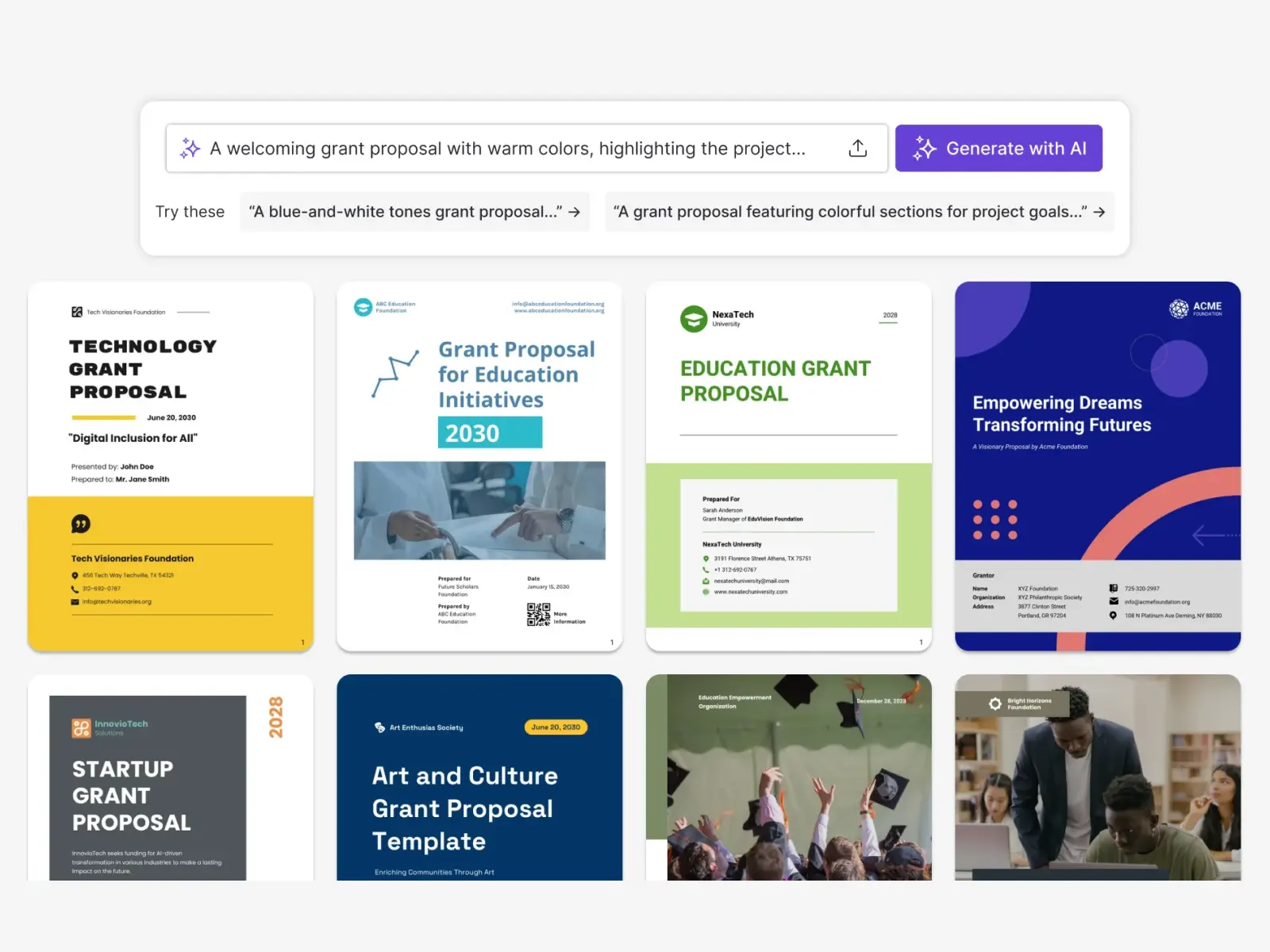 Screenshot 2 of AI Grant Proposal Generator