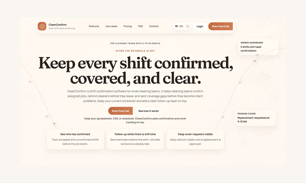 Screenshot 1 of CleanConfirm