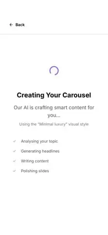 Screenshot 1 of AI Carousel Maker