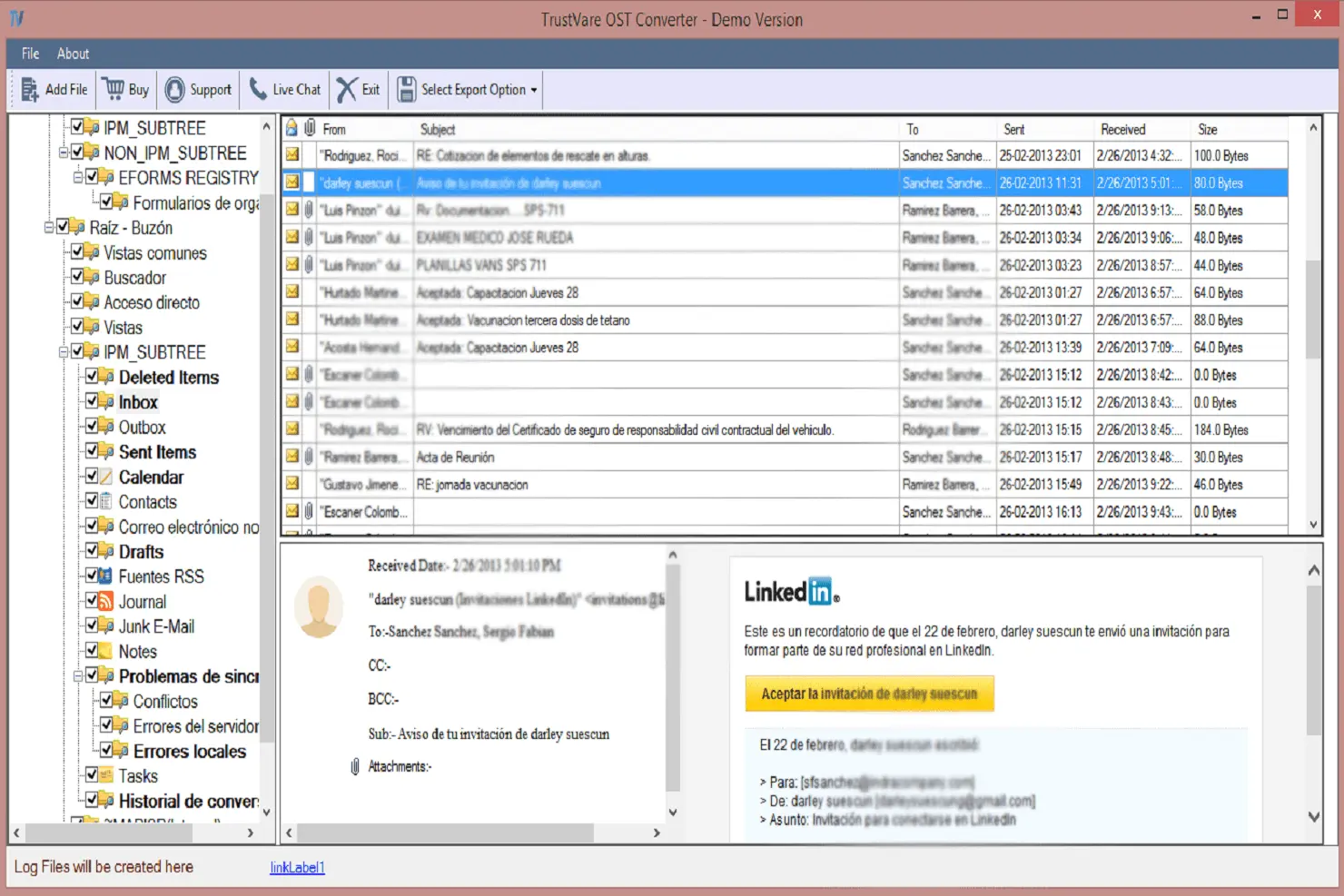 Screenshot 2 of TrustVare OST to PST Converter