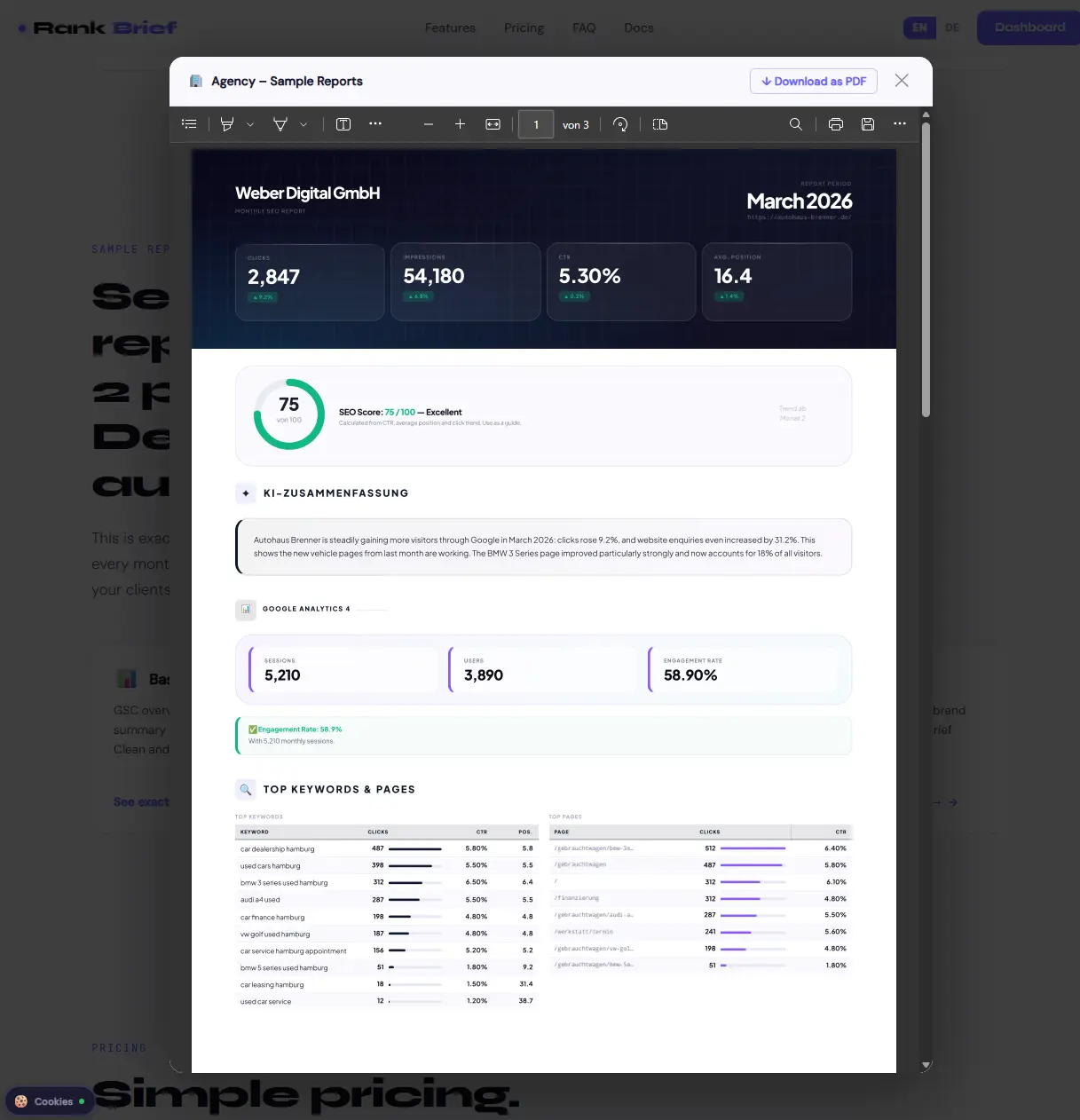 Screenshot 3 of RankBrief