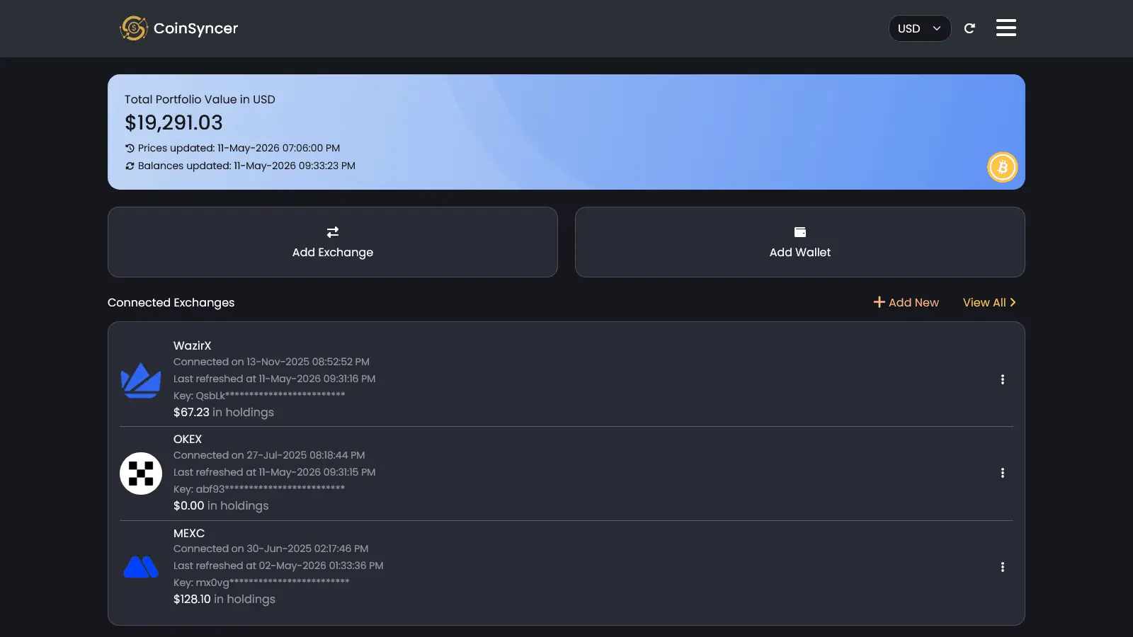 Screenshot 1 of CoinSyncer