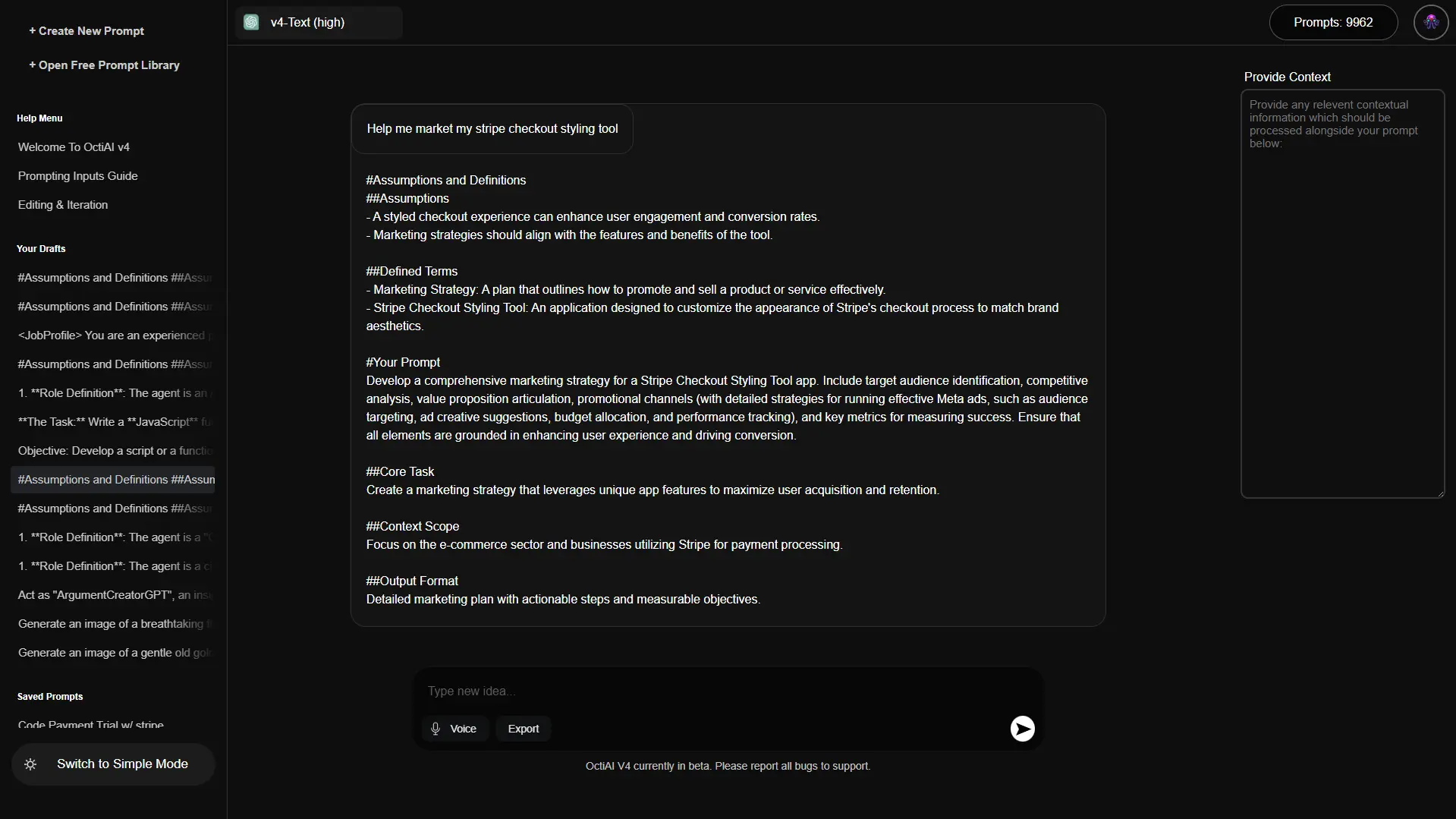 Screenshot 2 of OctiAI — Prompt Engineering Services