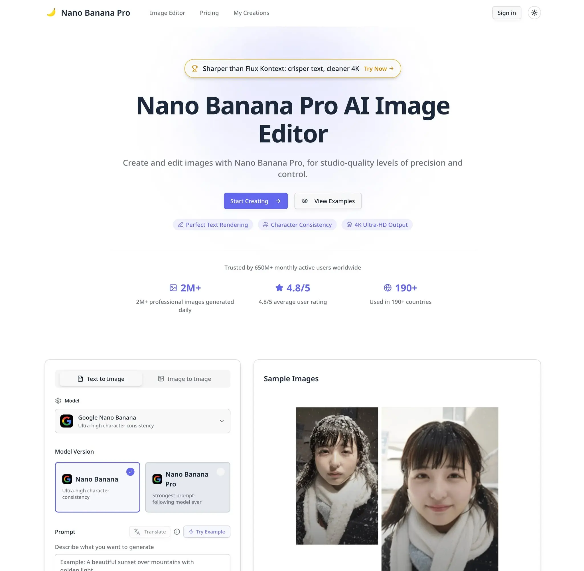 Screenshot 1 of Nano Banana Pro - AI Image Editor