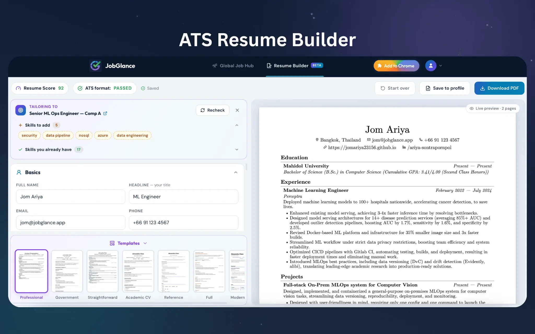 Screenshot 3 of JobGlance
