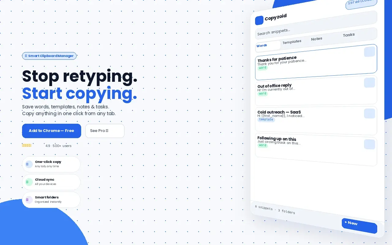 Screenshot 1 of Copyzoid - Copy and Paste tool
