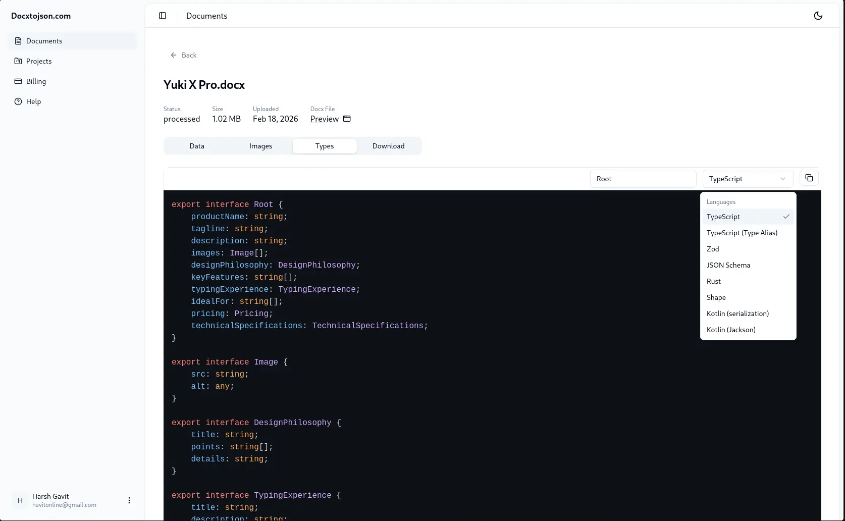 Screenshot 3 of DOCX to JSON Converter