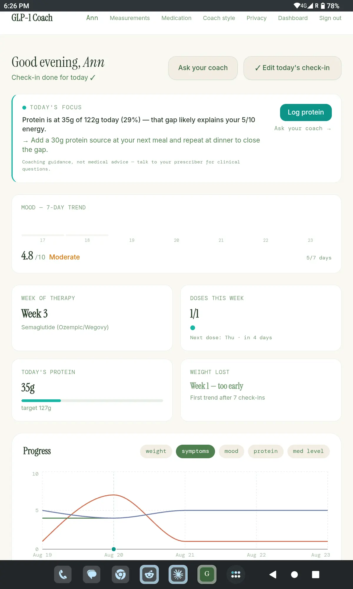 Screenshot 1 of GLP-1 Coach