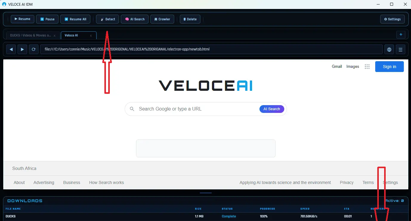 Screenshot 1 of VELOCE AI