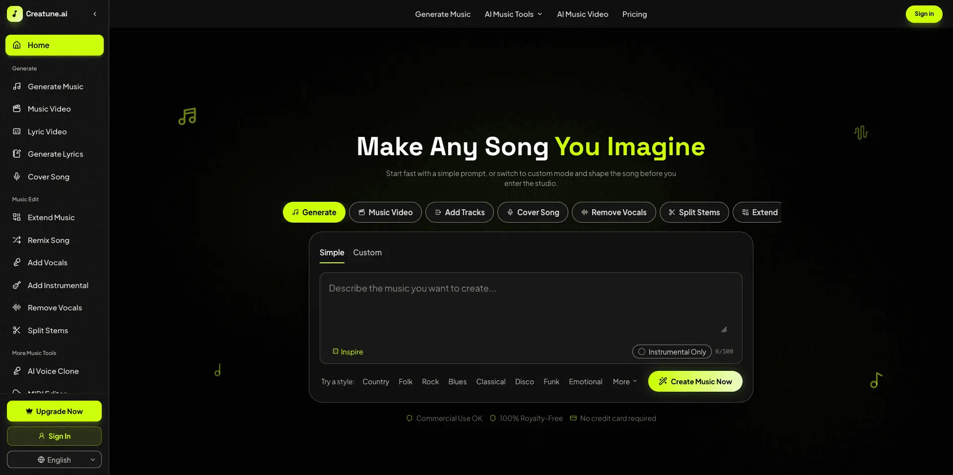 Screenshot 1 of Creatune AI