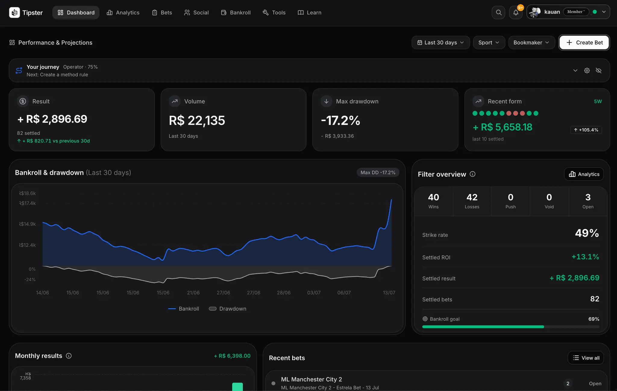 Screenshot 1 of Tipster