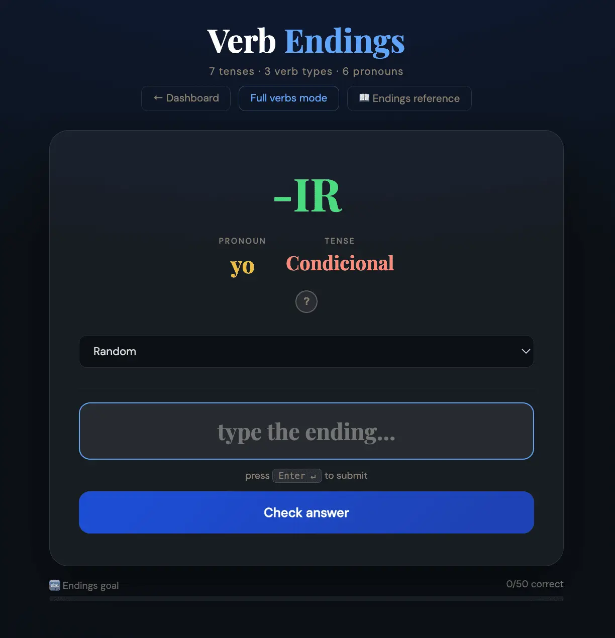Screenshot 3 of Practicar Verbos