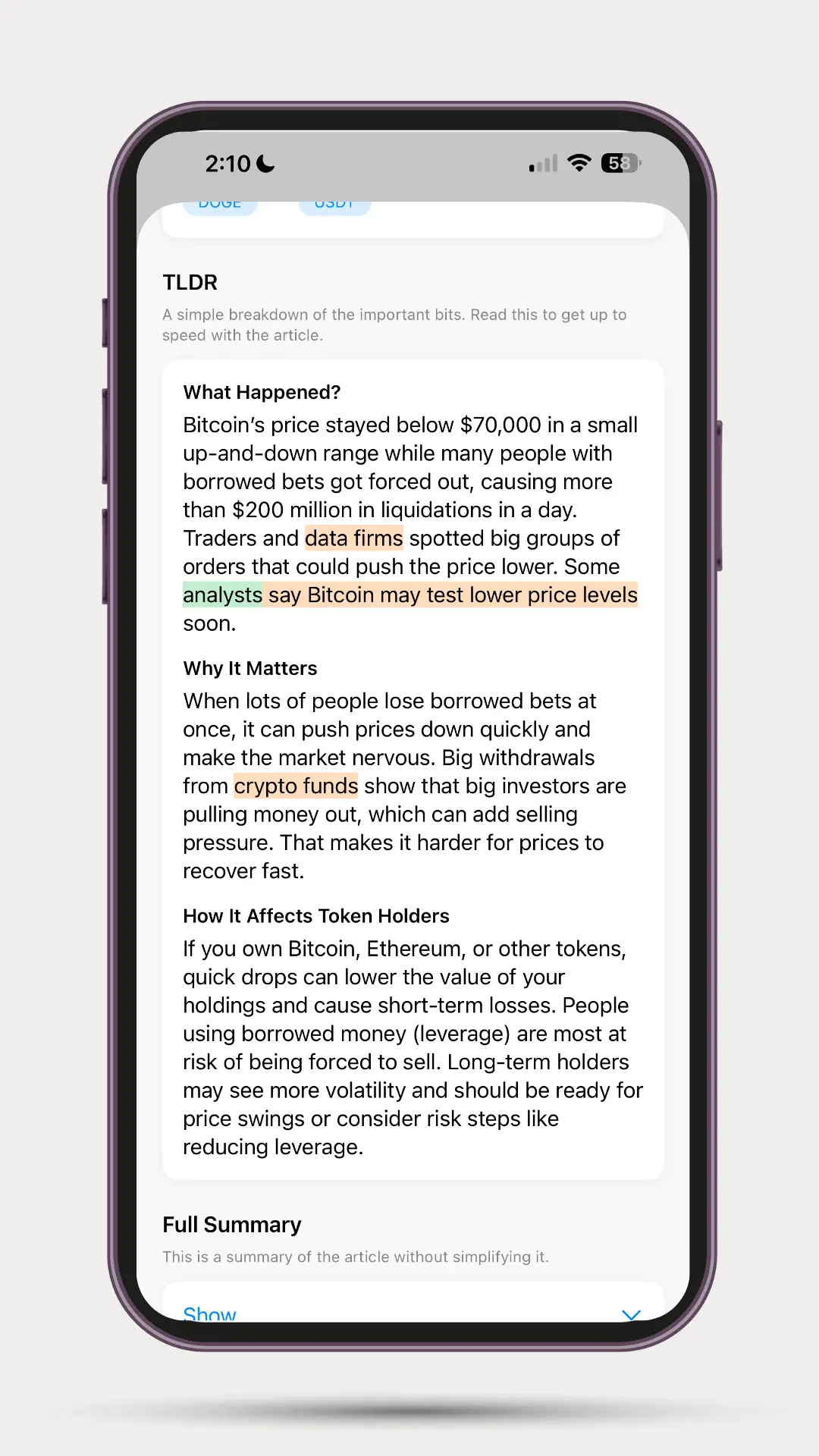 Screenshot 2 of Crypto TLDR
