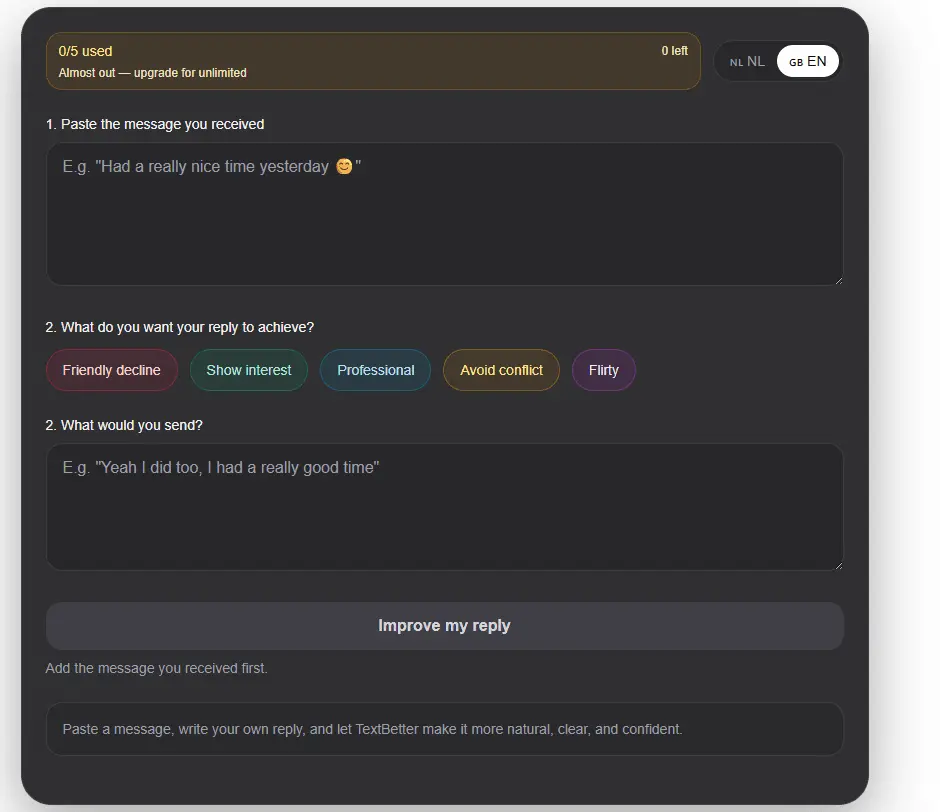 Screenshot 1 of Textbetter