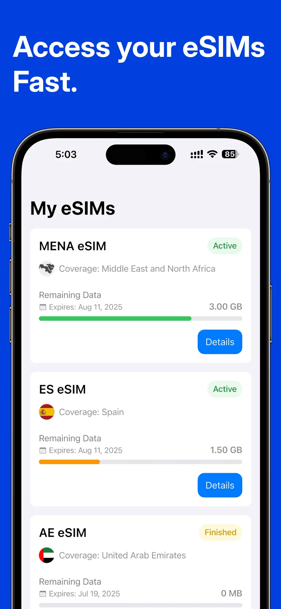 Screenshot 4 of Travely eSIM: International Data
