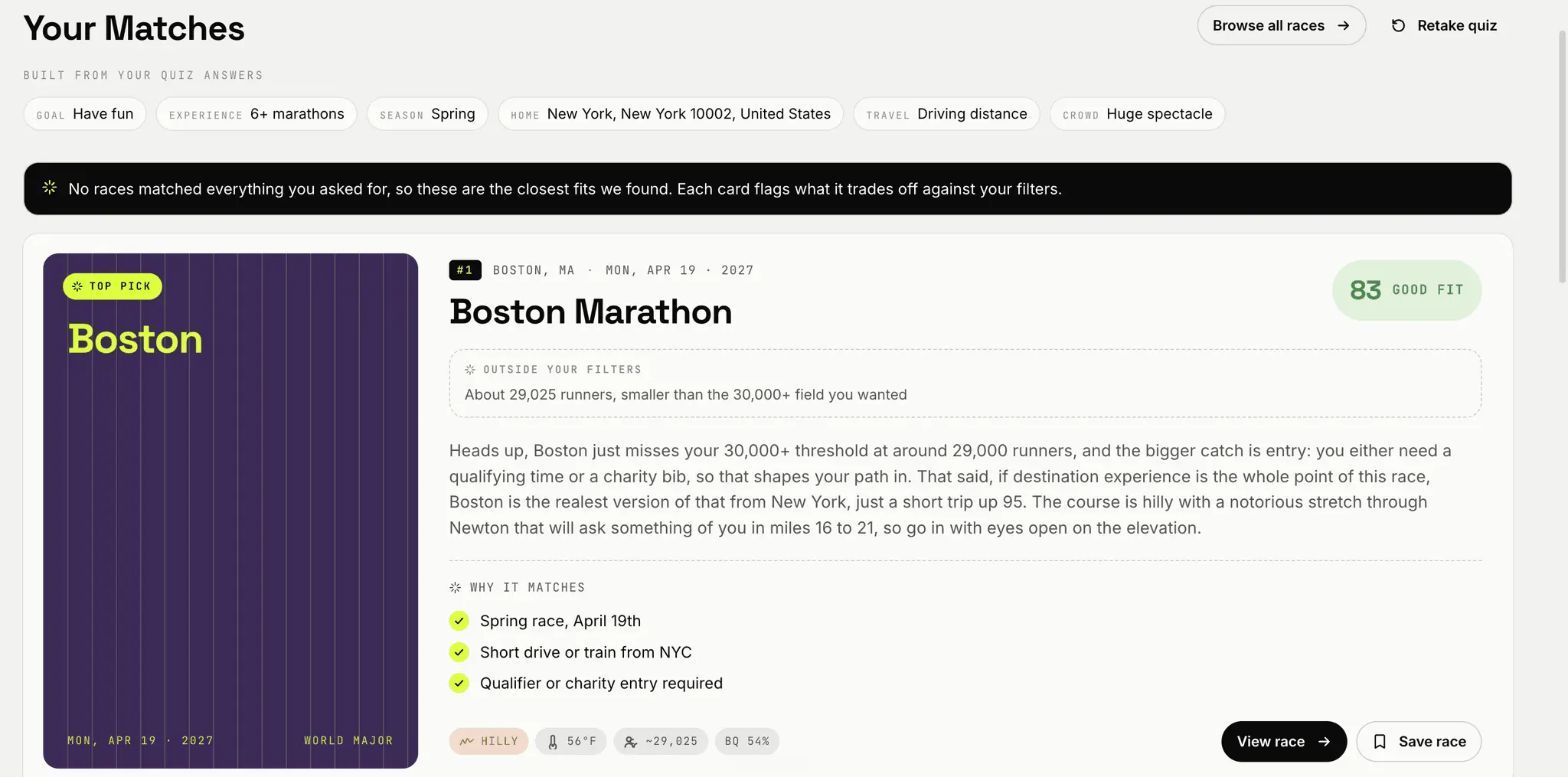 Screenshot 1 of RaceScout
