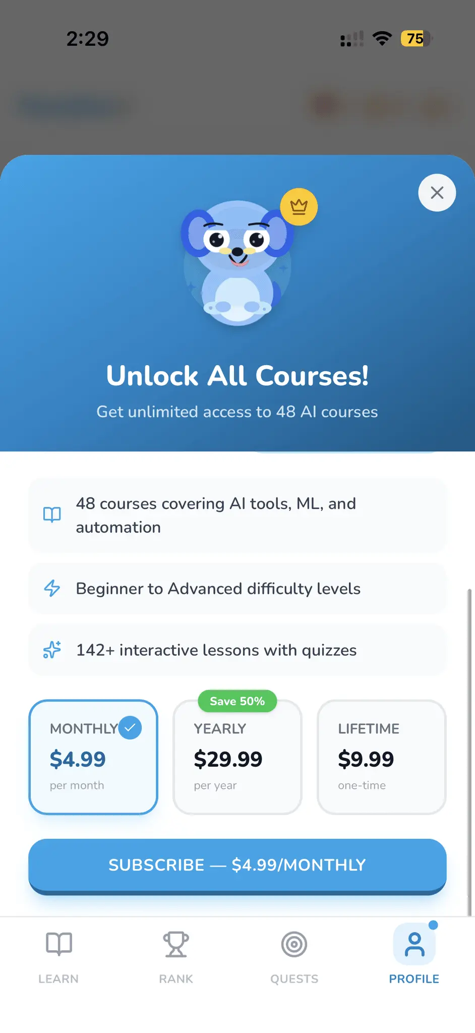 Screenshot 7 of Pawsitive AI Learning