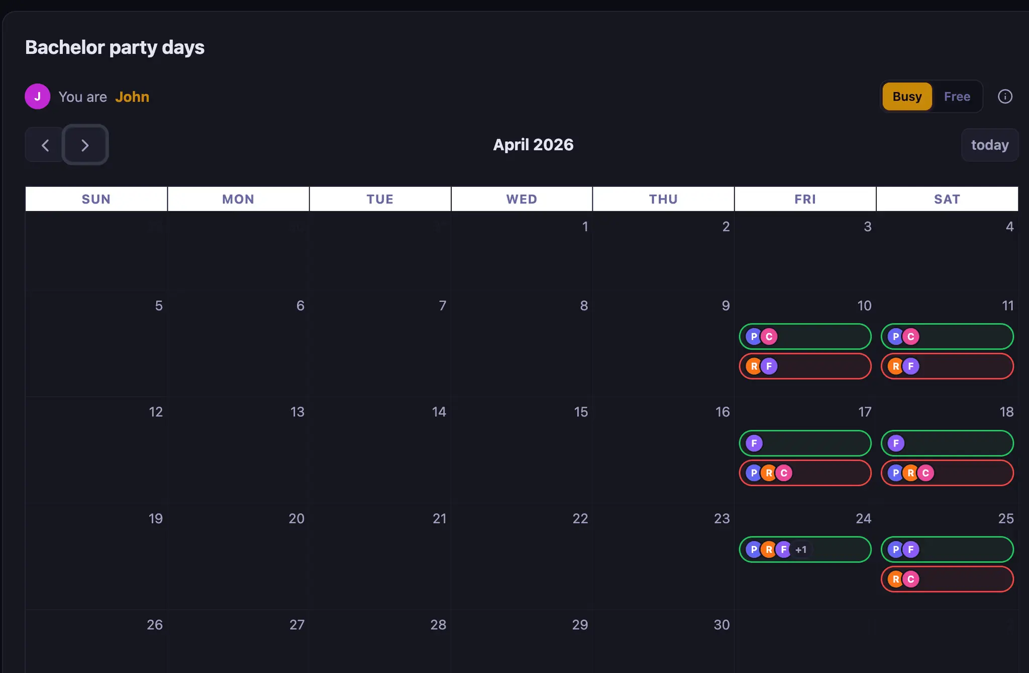 Screenshot 1 of OurCalendar