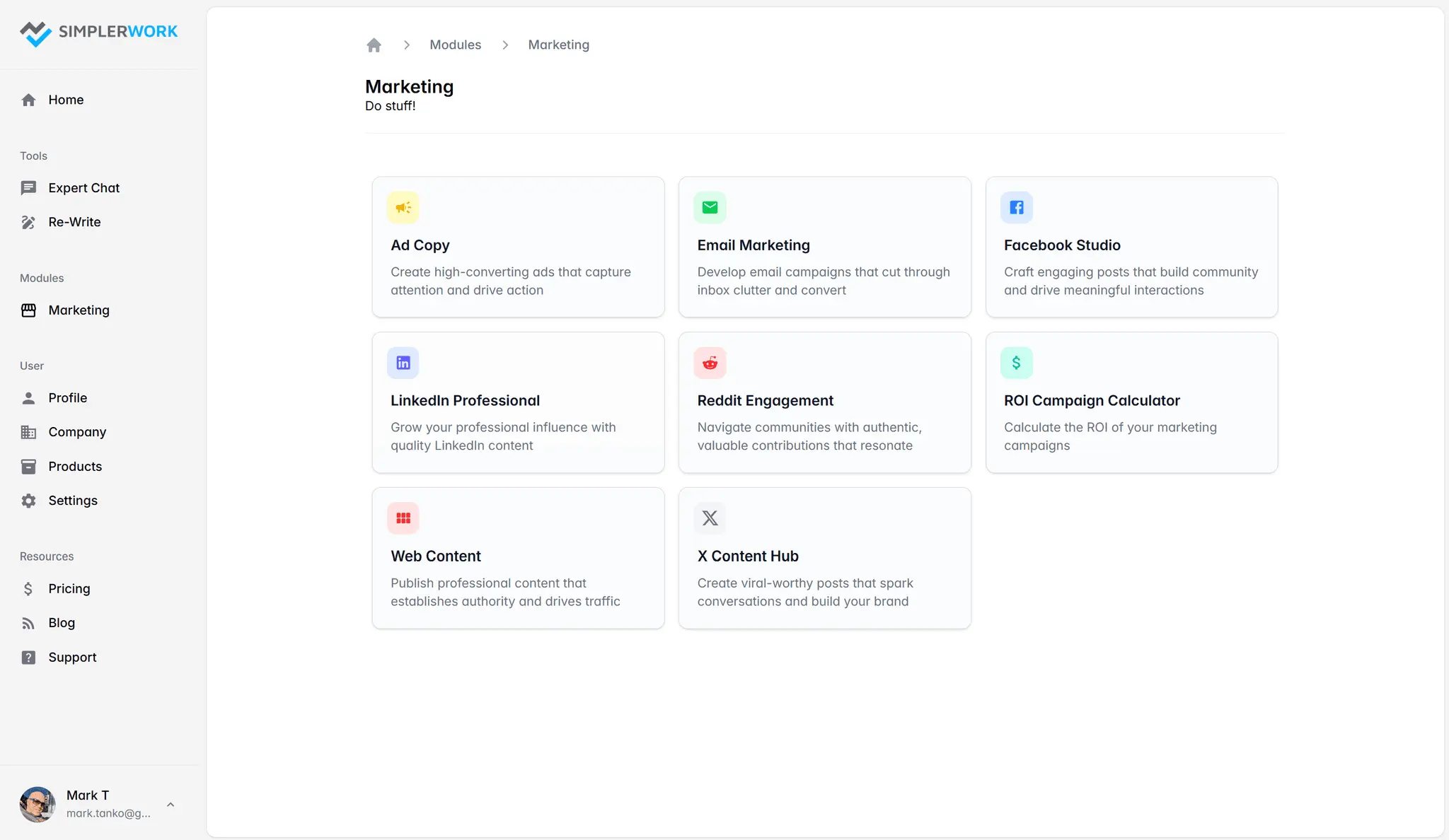 Screenshot 1 of SimplerWork AI