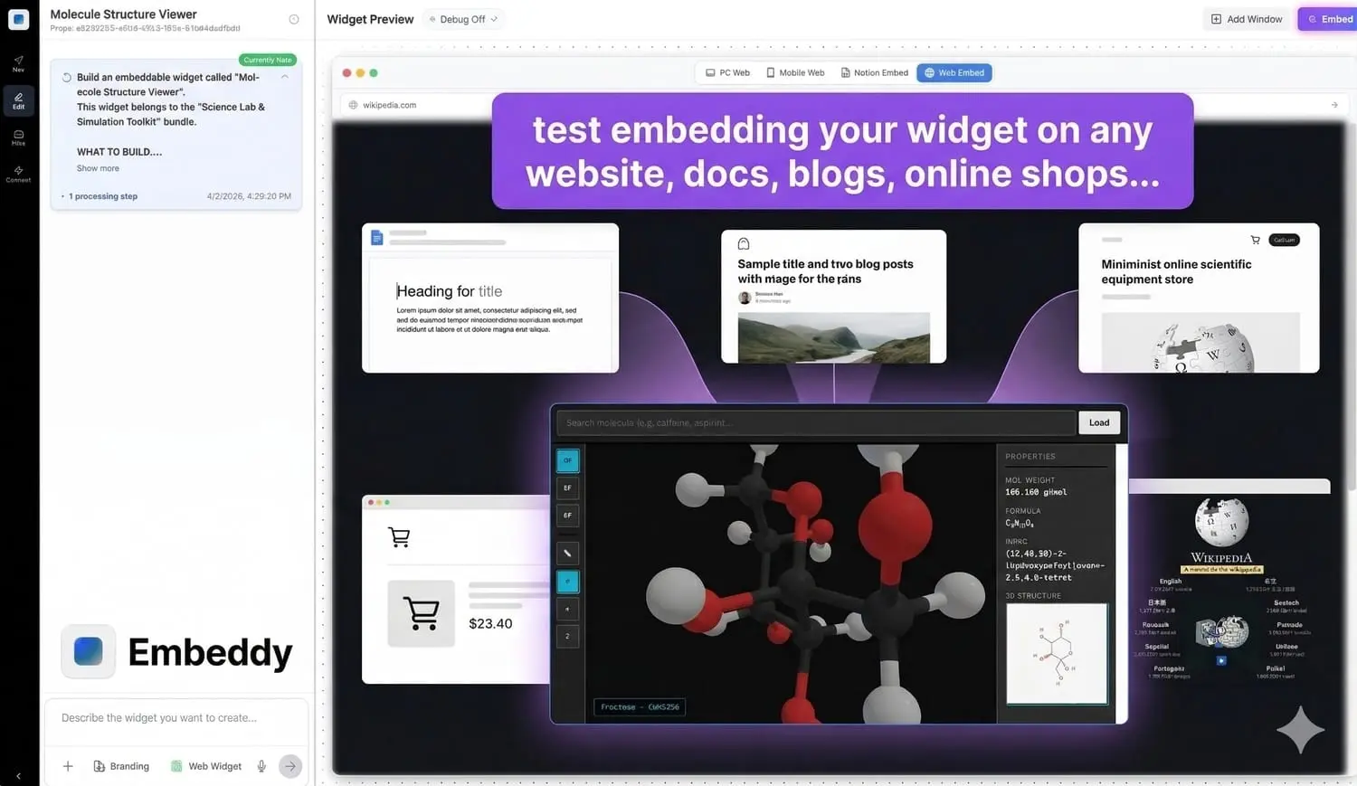 Screenshot 2 of Embeddy (Beta)