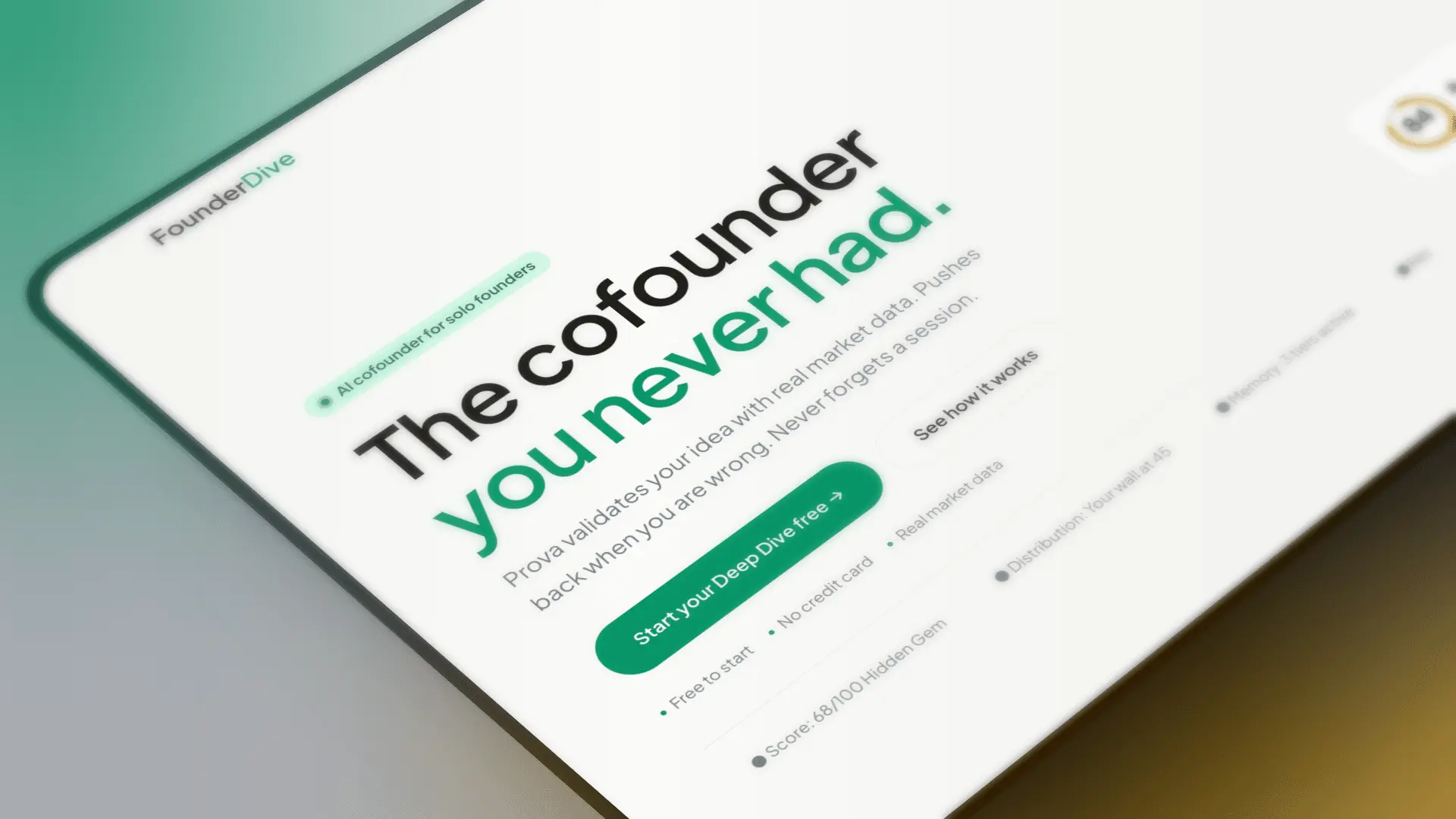 Screenshot 1 of FounderDive