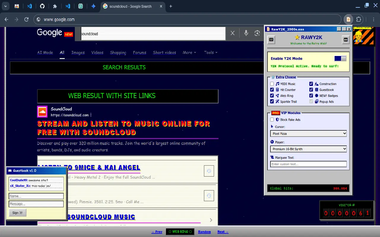 Screenshot 2 of Retro Y2K Theme: 90s Vintage for Website