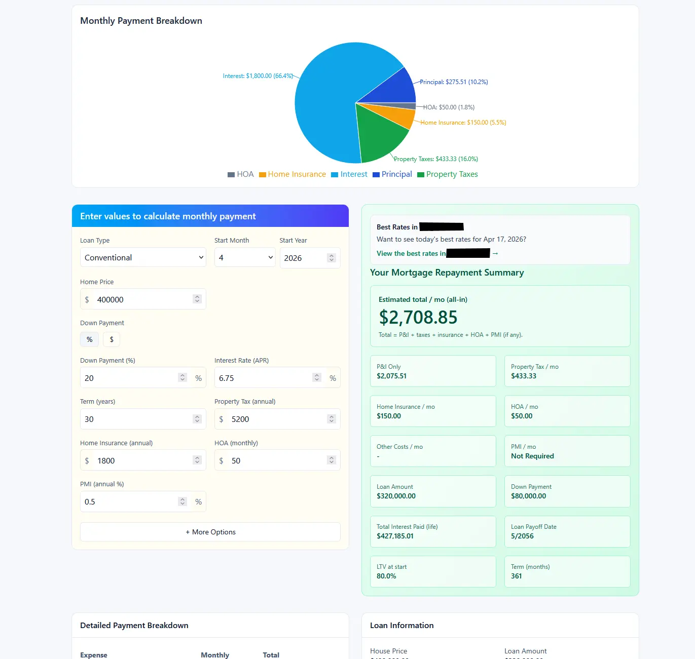 Screenshot 2 of Mortgage Payment Calculator