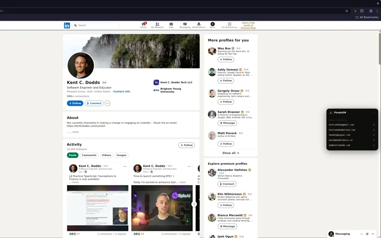 Screenshot 1 of PeopleDB