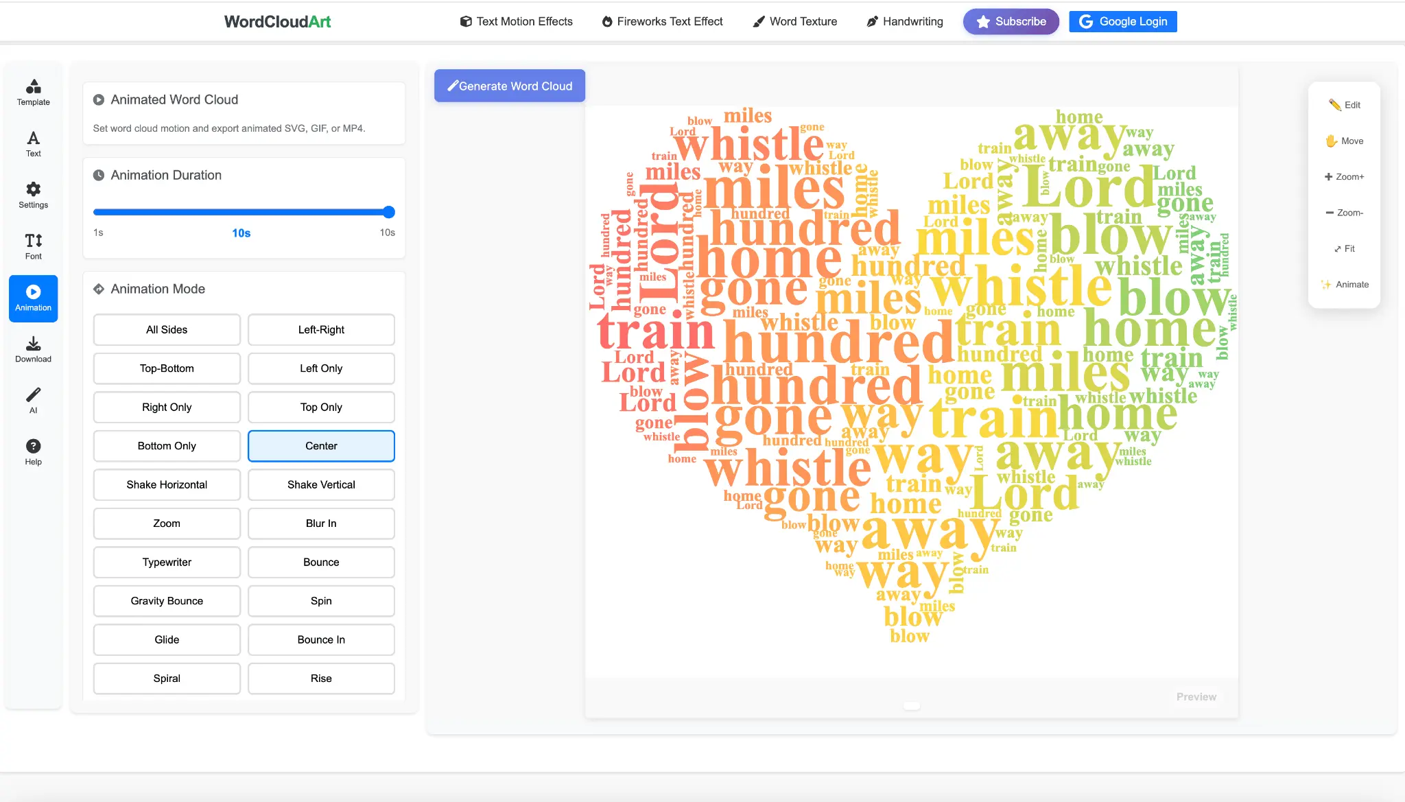 Screenshot 2 of Wordcloud.art