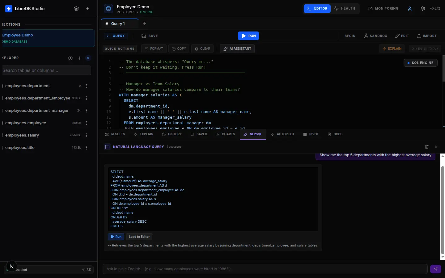 Screenshot 2 of LibreDB Studio