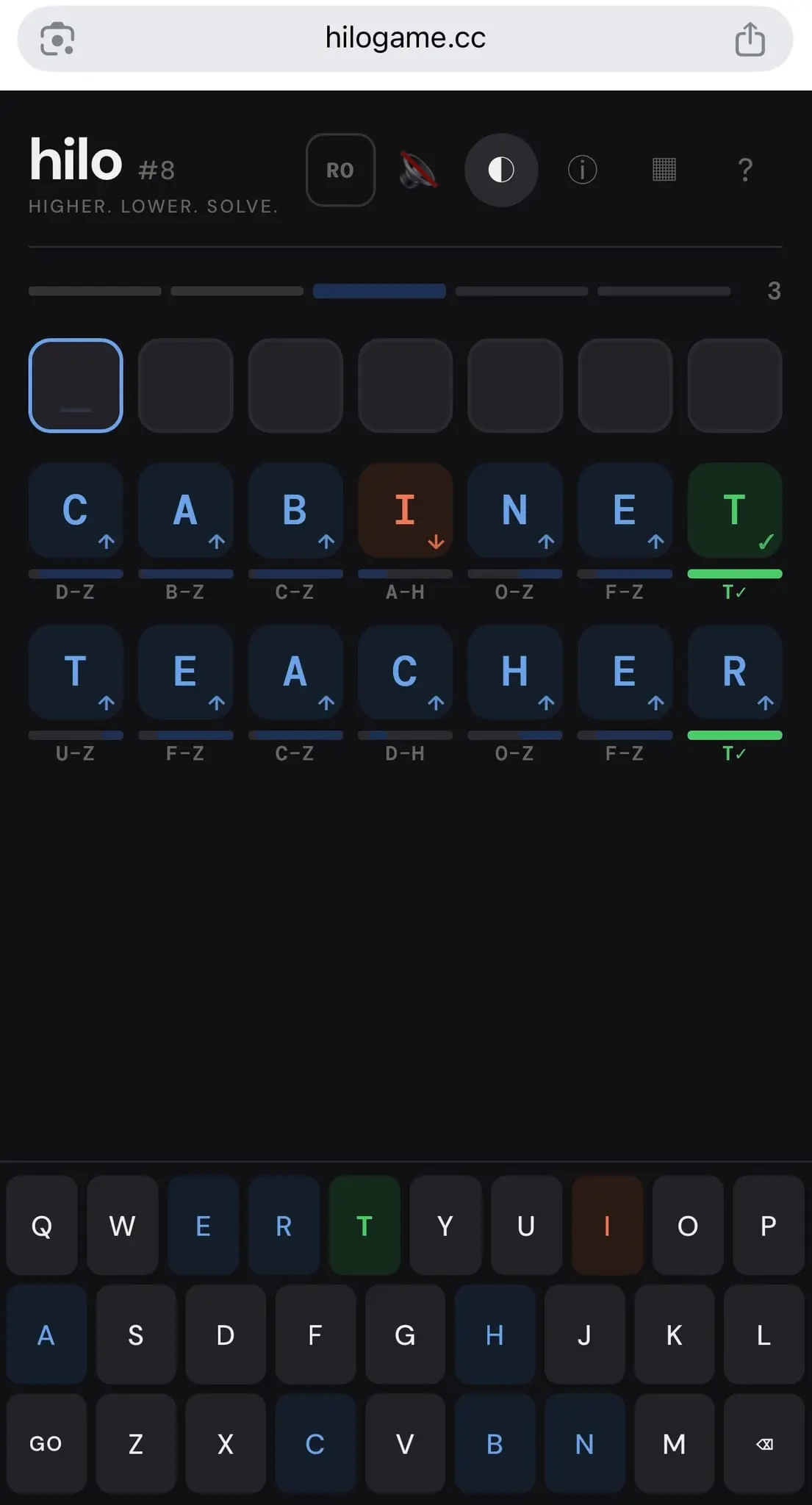 Screenshot 2 of Hilo - Daily Word Puzzle