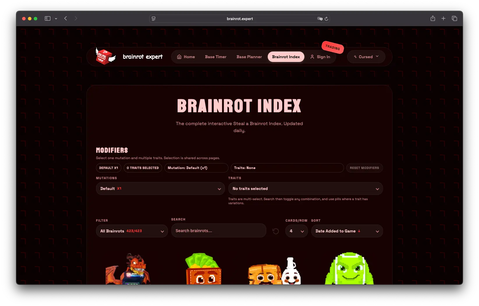 Screenshot 2 of brainrot.expert