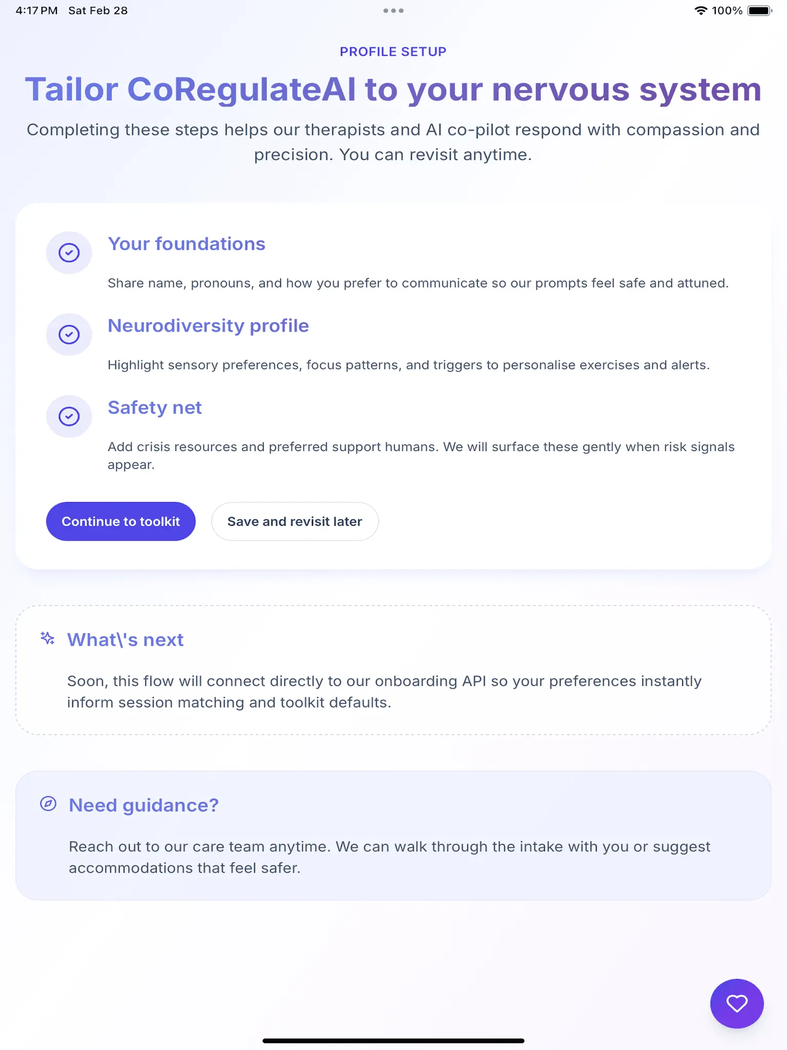 Screenshot 1 of CoRegulateAI