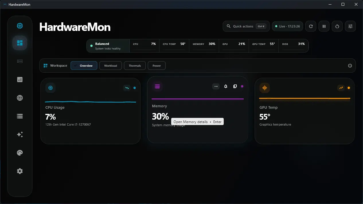 Screenshot 4 of HardwareMon